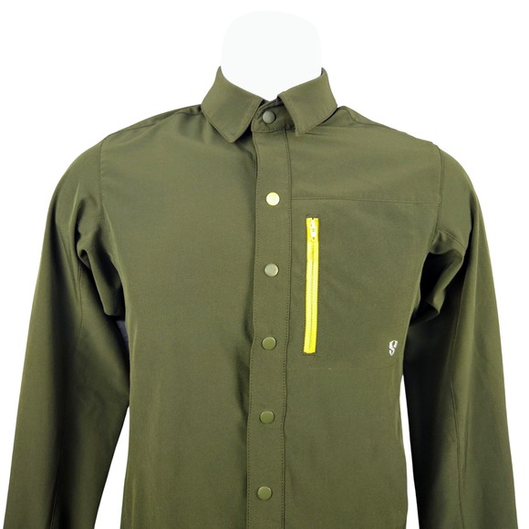 Stoic Other - Stoic Button-Down‎ Shirt Nikwax Water Repellent Hiking Outdoor Olive Green S